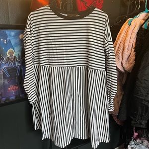 ASOS petite oversized striped mini dress